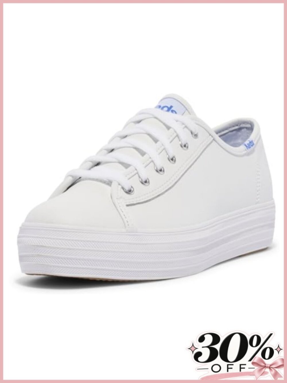 Keds Triple Kick Leather Sneaker Platform Lace Up Casual Walking Shoes